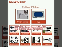 1080P 360 Car Camera System voor Nissan GTR Loop Recording Plug And Play Installatie