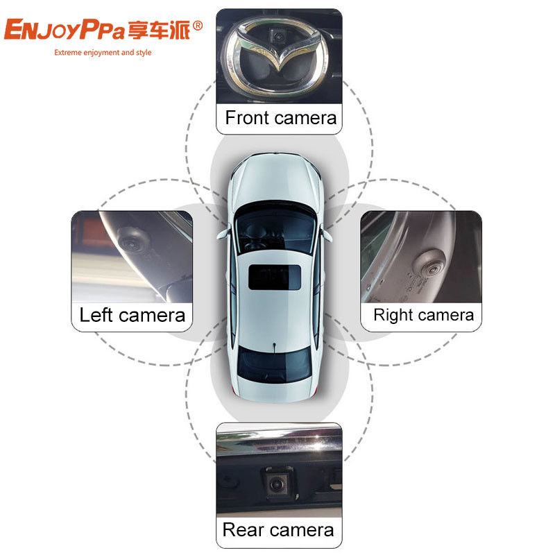 LCD Display 360 Car Camera Systems Voor Mazda CX3 Recording Decorder HD Camera