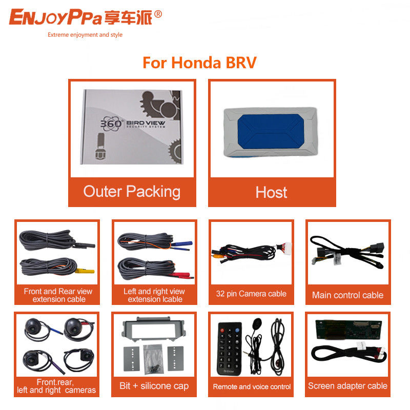 Veilig Smart Driving 360 Bird View Camera System Voor Honda BRV 7 inch scherm