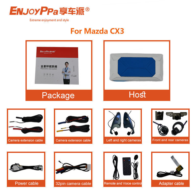 Loop Recording 360 Car Camera Systems voor Mazda CX30 High Security