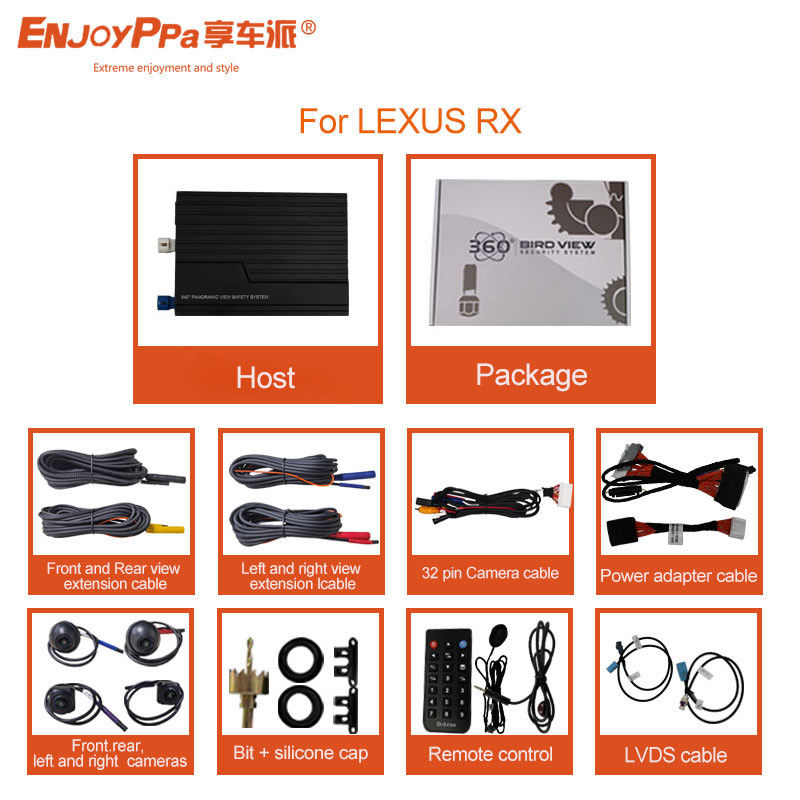 Loop Recording 360 Surround View Camera System Auto Voor Lexus Parking Assistance