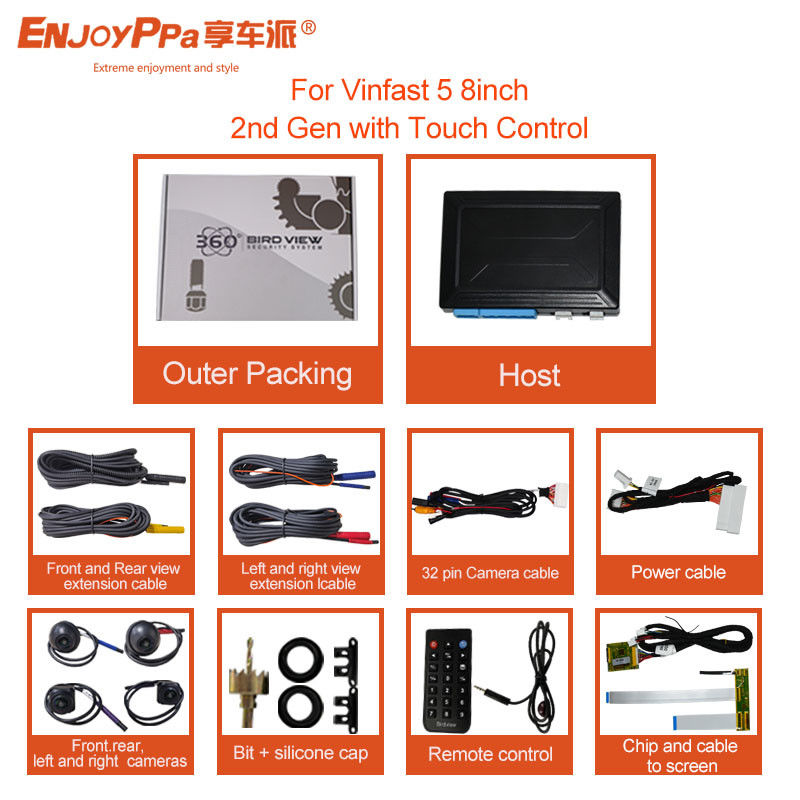 Full View HD Fish Eye 360 Camera System Veiliger parkeren voor Vinfast 5