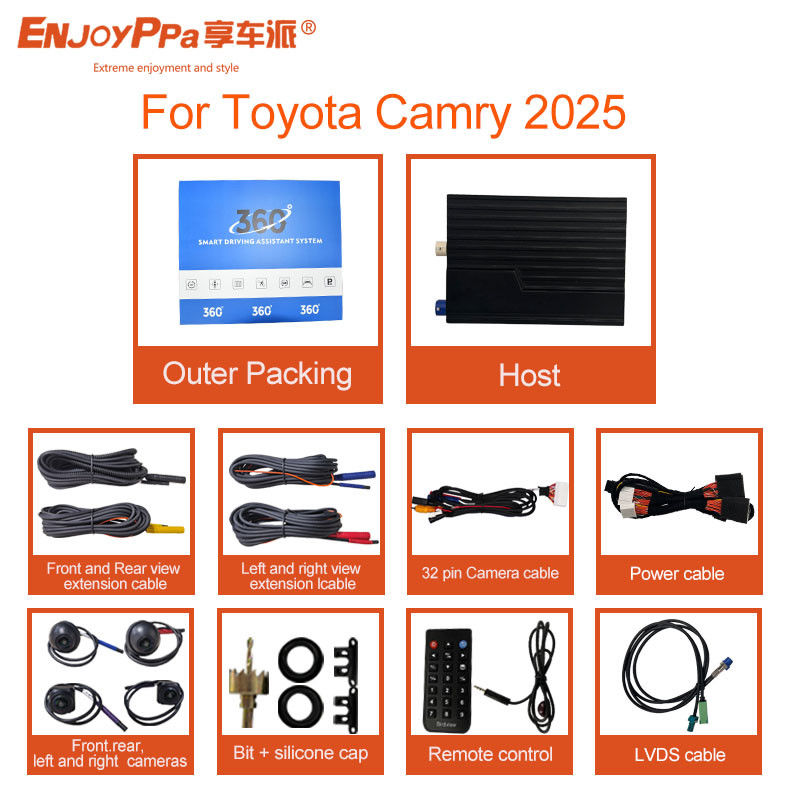 4 camera's 360-camerasysteem voor Toyota Camry 2025 Geavanceerde veiligheidstechnologie