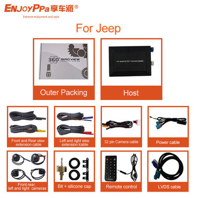 HD 360 View Car Camera System voor Jeep Fisheye Omgevingscamera's