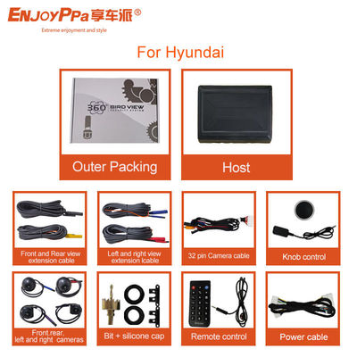 4-kanaals DVR 1080P Night Vision 360 Car Camera System voor Hyundai 360-graden camera