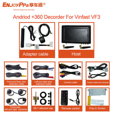 Vinfast VF 3 360 Car Camera 12V stroomvoorziening en 1080P resolutie voor originele schermupdate met Andriod-systeem